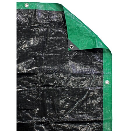 The Brush Man Green/Black Poly Tarp, 40Ft X 60Ft TARP 40X60G/B
